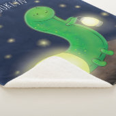 Cute green glow-cartoon illustratie sherpa deken (3/4)