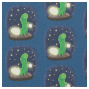 Cute green glow-cartoon illustratie stof