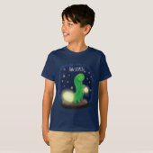 Cute green glow-cartoon illustratie t-shirt (Voorkant volledig)