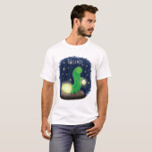 Cute green glow-cartoon illustratie t-shirt (Voorkant volledig)
