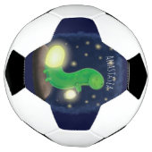 Cute green glow-cartoon illustratie voetbal (Gedraaid)
