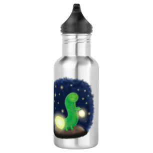Cute green glow-cartoon illustratie waterfles 
