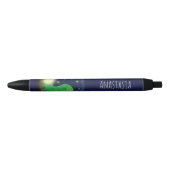Cute green glow-cartoon illustratie zwarte inkt pen (Voorkant)