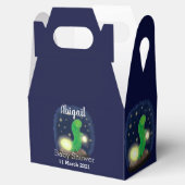 Cute green glow worm cartoon illustration bedankdoosjes (Geopend)