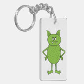 Cute green goblin cartoon sleutelhanger (Voorkant Links)