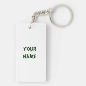 Cute green goblin cartoon sleutelhanger (achterkant)