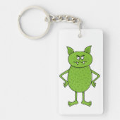 Cute green goblin cartoon sleutelhanger (Voorkant)