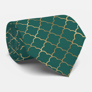 Cute green Gold art deco model stropdas