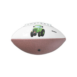 Cute green happy boerderij tractor cartoon illustr american football