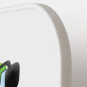 Cute green happy boerderij tractor cartoon illustr pickleball paddle (Links Detail)