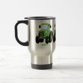 Cute green happy boerderij tractor cartoon illustr reisbeker (Links)