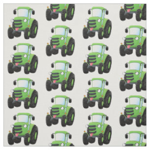Cute green happy boerderij tractor cartoon illustr stof