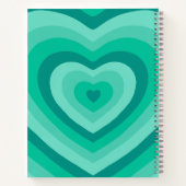 Cute Green Heart Shaped Spiral Notitieboek (Achterkant)