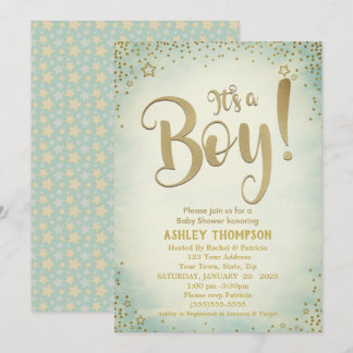 Cute Green Het is een Baby shower-uitnodiging voor Kaart