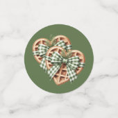 CUTE GREEN HOLIDAY CHRISTMAS PLAID THEME CONFETTI (Kleine voorkant)