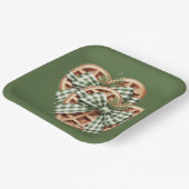 CUTE GREEN HOLIDAY CHRISTMAS PLAID THEME PAPIEREN BORDJE (Gebogen)