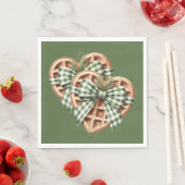 CUTE GREEN HOLIDAY CHRISTMAS PLAID THEME SERVET (Insitu)