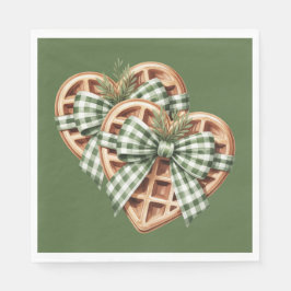 CUTE GREEN HOLIDAY CHRISTMAS PLAID THEME SERVET