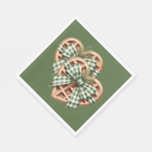 CUTE GREEN HOLIDAY CHRISTMAS PLAID THEME SERVET (Hoek)