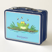 Cute green hongkikker cartoon illustratie (Achterkant)