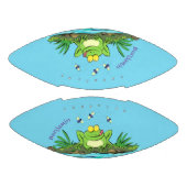 Cute green hongkikker cartoon illustratie american football (Panelen)