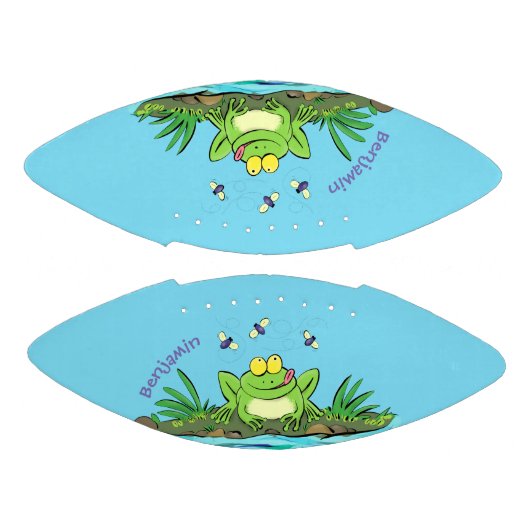 Cute green hongkikker cartoon illustratie american football (Panelen)