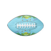 Cute green hongkikker cartoon illustratie american football (Voorkant)