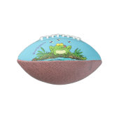 Cute green hongkikker cartoon illustratie american football (Gedraaid 90)