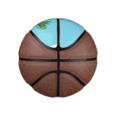 Cute green hongkikker cartoon illustratie basketbal (Rechts)