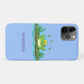 Cute green hongkikker cartoon illustratie Case-Mate iPhone case (Achterkant (horizontaal))