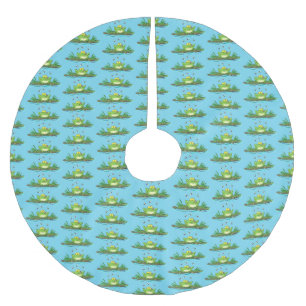 Cute green hongkikker cartoon illustratie kerstboom rok