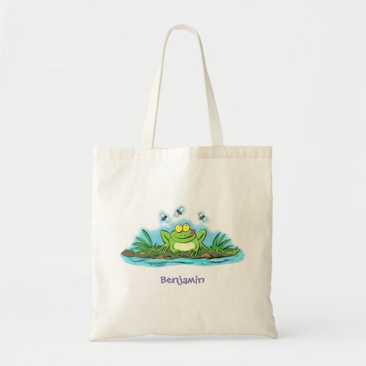 Cute green hongkikker cartoon illustratie tote bag (Voorkant)