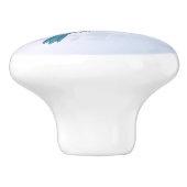 Cute Green Hummingbird Cherry Blossom Keramische Knop (Zijkant)