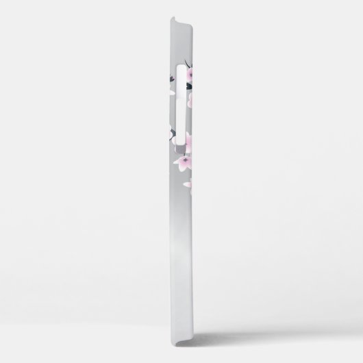 Cute Green Hummingbird Cherry Blossom Monogram Case-Mate iPhone Case (Achterkant / Links)