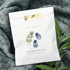 Cute Green Ink Blue Boy schoft Baby shower Bedankzakje