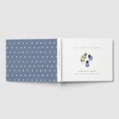 Cute Green Ink Blue Boy schoft Baby shower Gastenboek (Volledig)