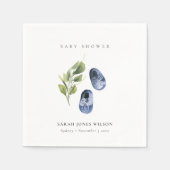 Cute Green Ink Blue Boy schoft Baby shower Servet (Voorkant)