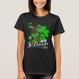 Cute Green Irish Flamingo St Patrick Day Shamrock T-shirt