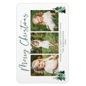 Cute Green Kerstbomen Holiday 3 Foto Magneet (Verticaal)