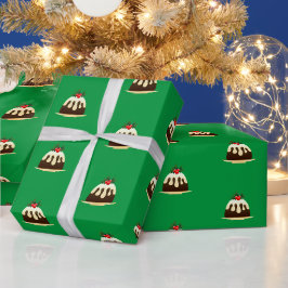 Cute Green Kerstdeding-wrappingpapier Cadeaupapier