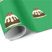 Cute Green Kerstdeding-wrappingpapier Cadeaupapier (Rol Hoek)