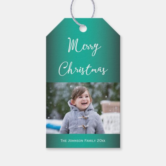 Cute Green-kerstgroet Gift-Labels Cadeaulabel (Voorkant)