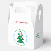 Cute Green Kersttree Celebration Dog Holiday Bedankdoosjes (Geopend)