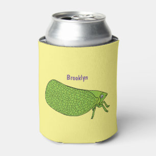 Cute green leaf hopper insect cartoon blikjeskoeler