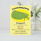 Cute green leaf hopper insect cartoon kaart (Staand voorkant)