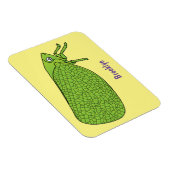 Cute green leaf hopper insect cartoon magneet (Rechterzijde)
