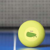 Cute green leaf hopper insect cartoon pingpongbal (Net)