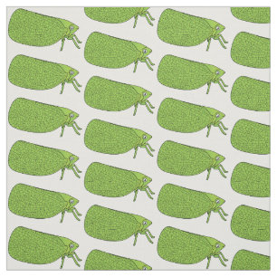 Cute green leaf hopper insect cartoon stof