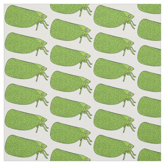 Cute green leaf hopper insect cartoon stof (Swatch)
