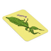 Cute green leaf insect cartoon magneet (Rechterzijde)